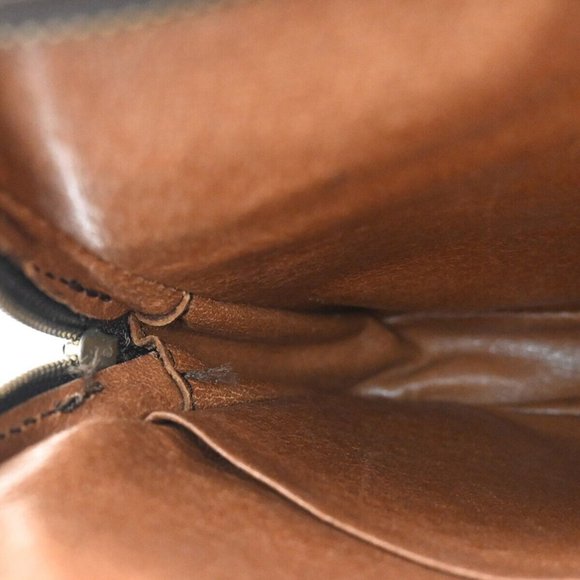 Authentic LOUIS VUITTON Danube Shoulder Bag Monogram Leather Brown - Picture 13 of 16